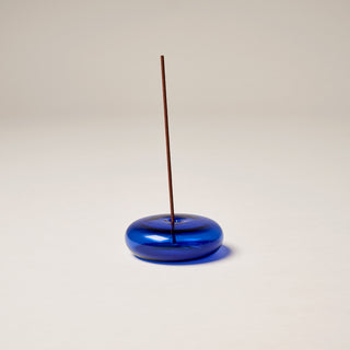 Glass Vessel Incense Holder - COBALT