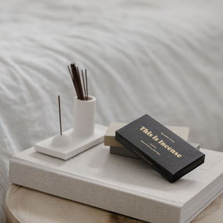 hold and release incense holder with tasmania incense