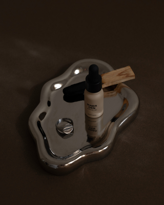 Ceramic Display Plate - Silver