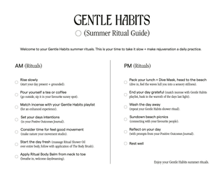 Gentle Habits, Summer ritual guide