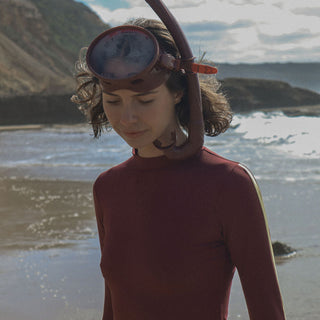 DIVE MASK & SNORKEL SET - MERLOT