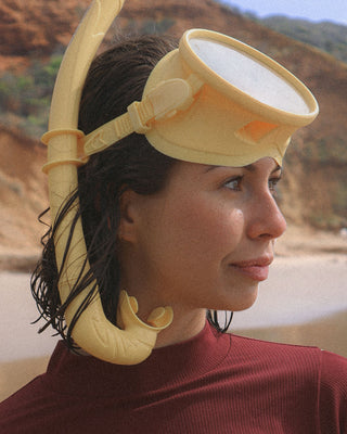 DIVE MASK & SNORKEL SET  - LEMON