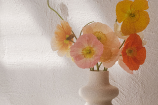 vase of colourful flowers