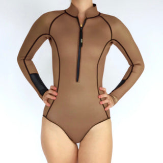 She's Rare Zipfront Spring Suit - BROWN